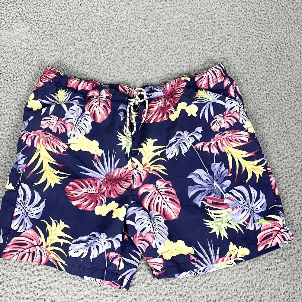 Tommy Bahama Swim Shorts Mens 2XL Multicolor Tropical Floral‎ Quick Dry Trunks
